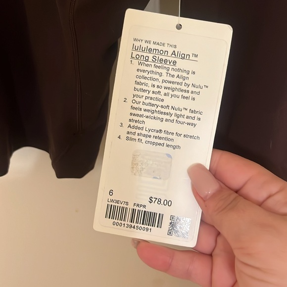 Lululemon align long sleeve NWT French Press - Picture 7 of 9